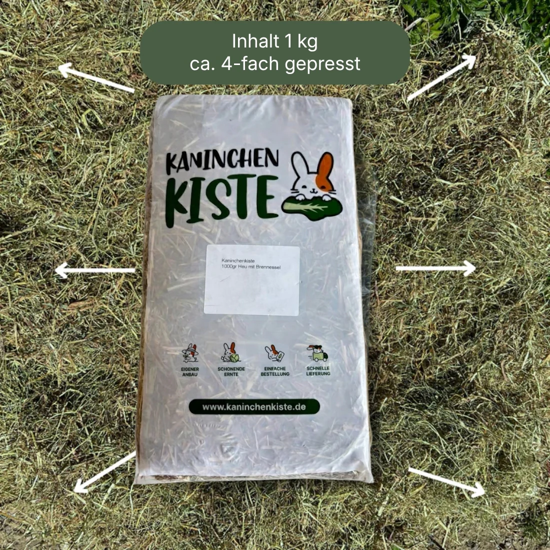 Heu mit Brennnessel, 1 kg - Image 2